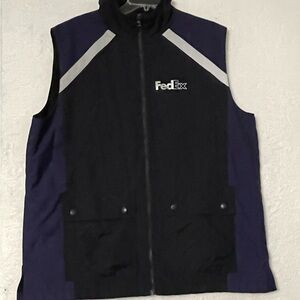 FedEx Black and Purple Men's Vest size XL Stan Herman